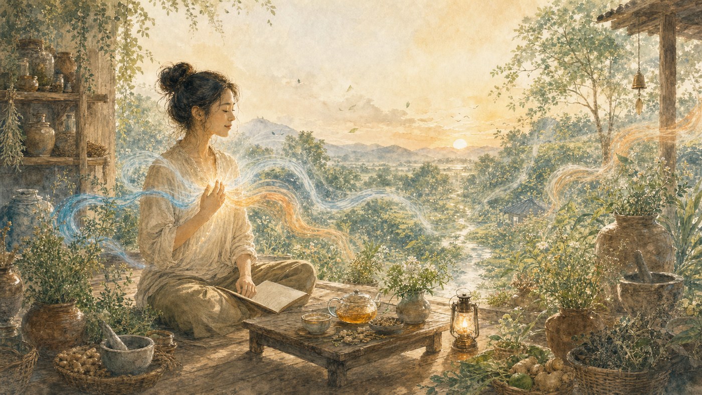 Original Plearnprai watercolour for Introduction · A Book for Our Inner Life