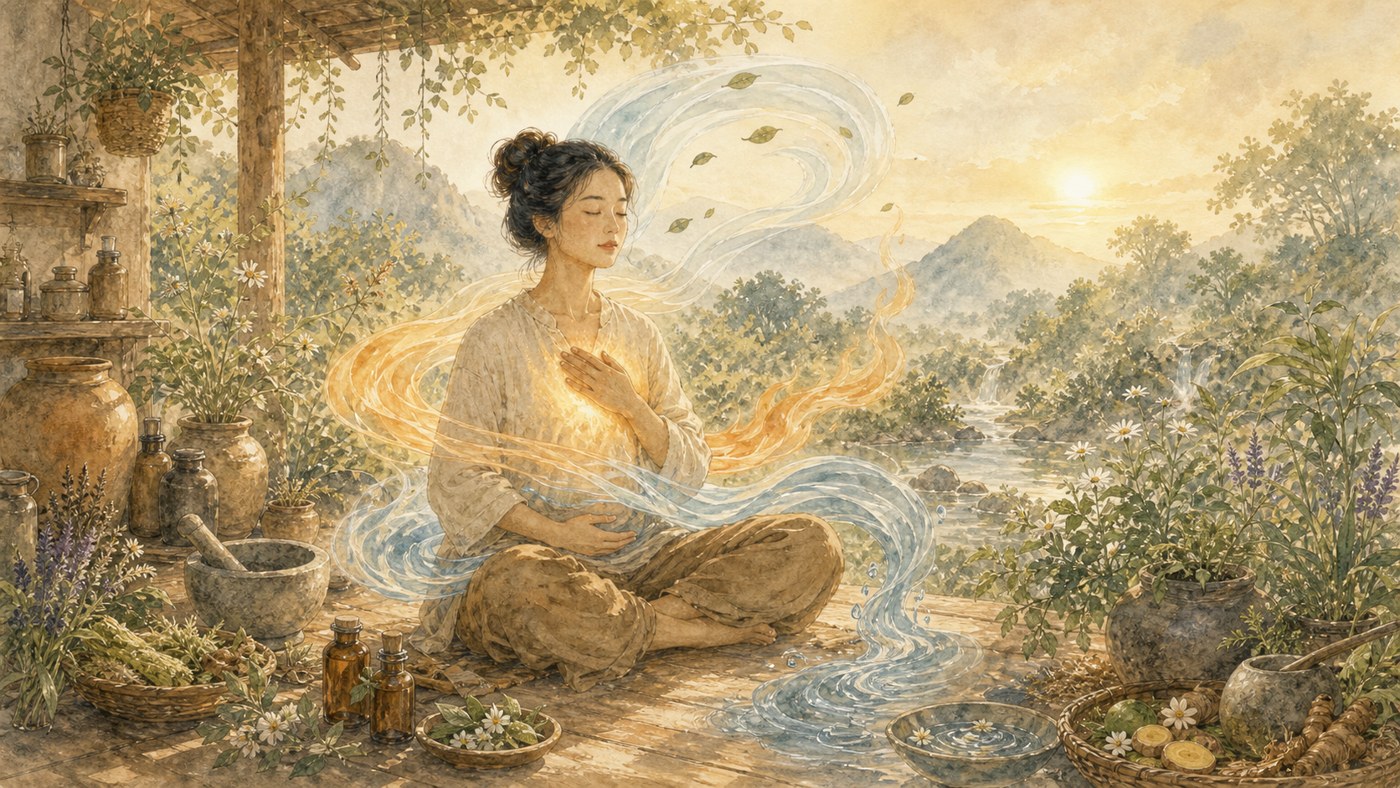Original Plearnprai watercolour for 1 · The Mind and the Elements