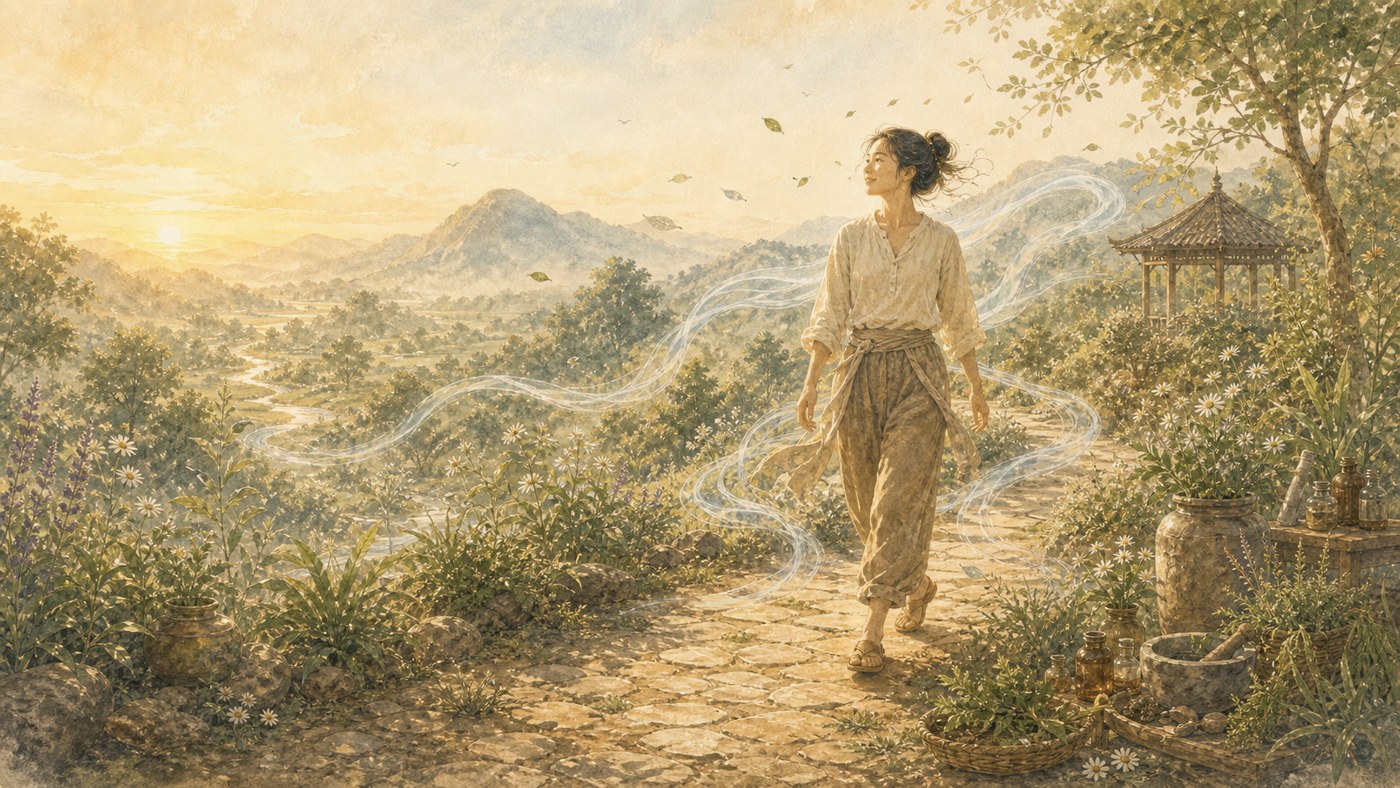 Original Plearnprai watercolour for 7 · Wind with Steadiness