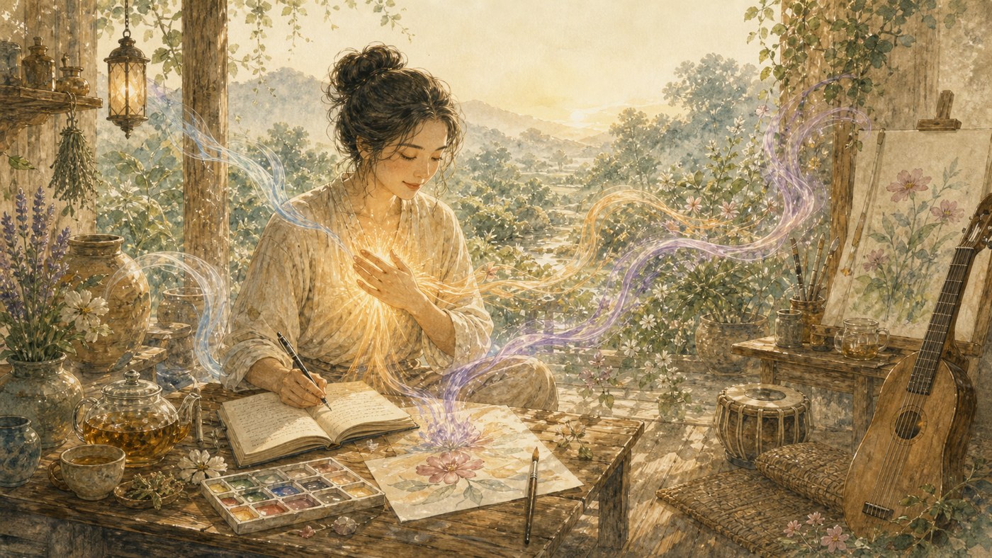 Original Plearnprai watercolour for 13 · Finding a Safe Form of Expression