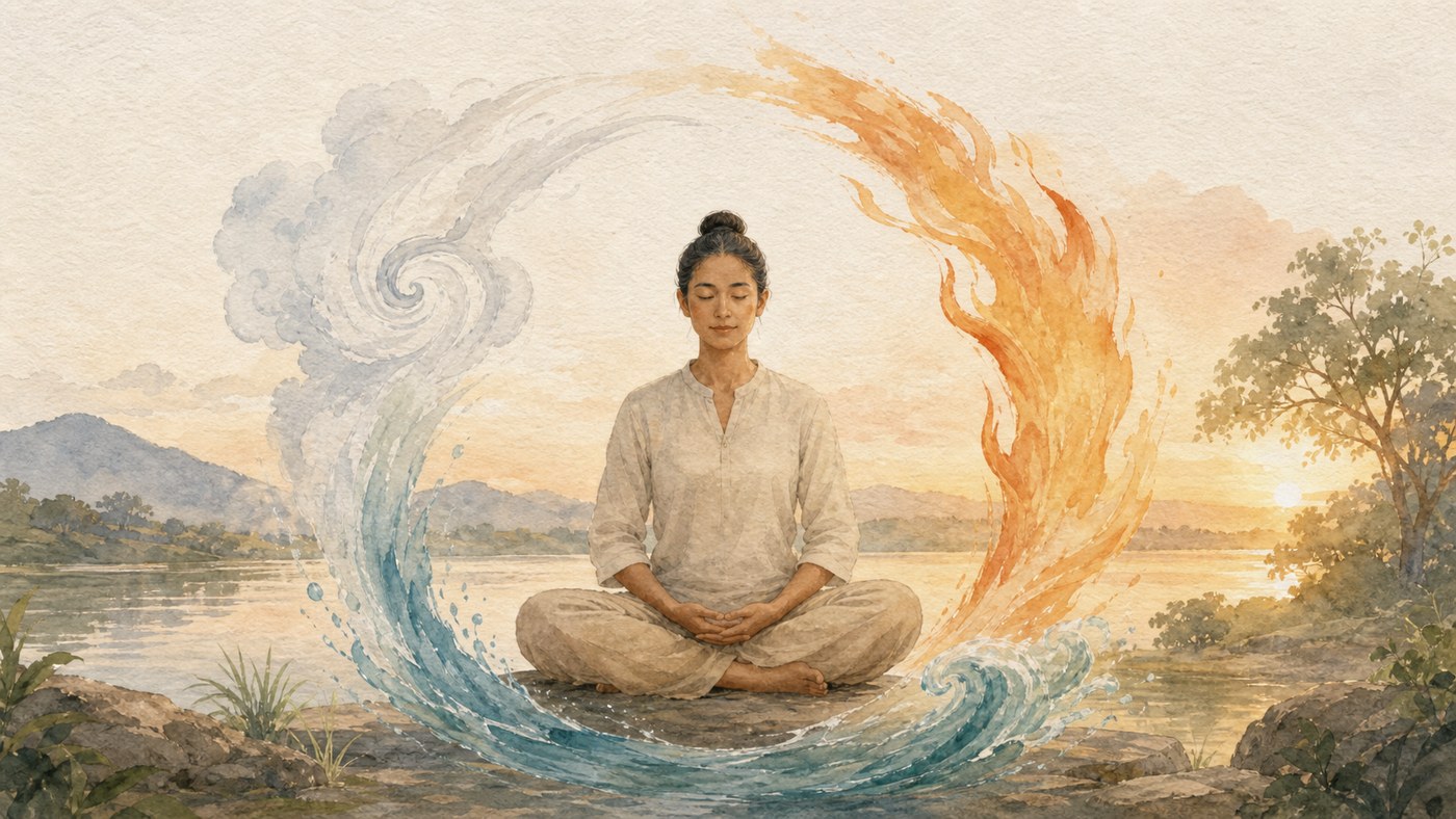 Original Plearnprai watercolour for Chapter 6 — When All Three Portraits Feel Familiar