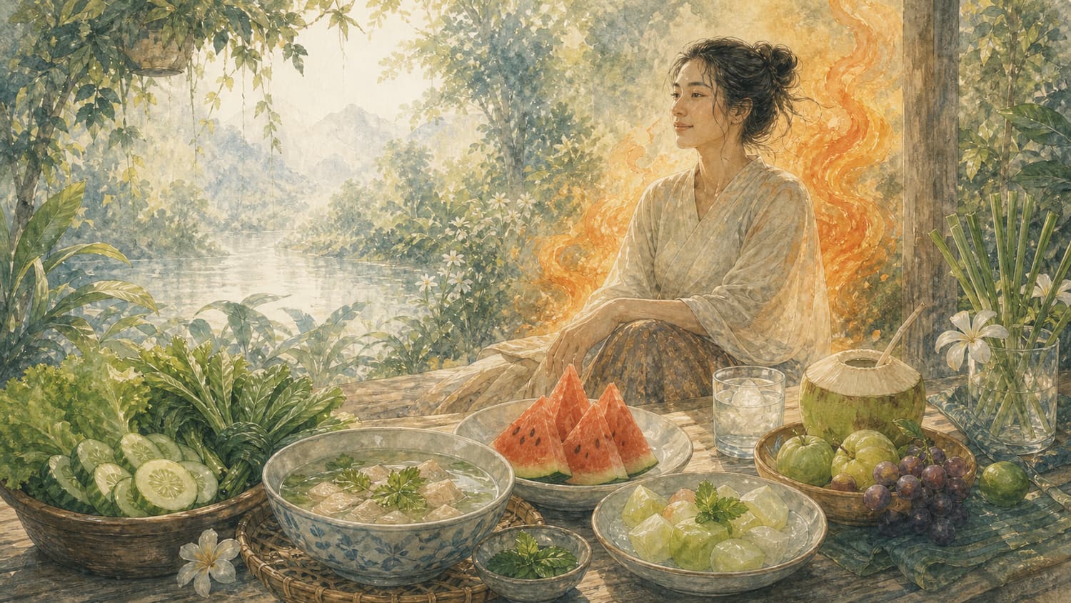 ภาพประกอบบทที่ 5 อาหารสำหรับคนธาตุไฟ