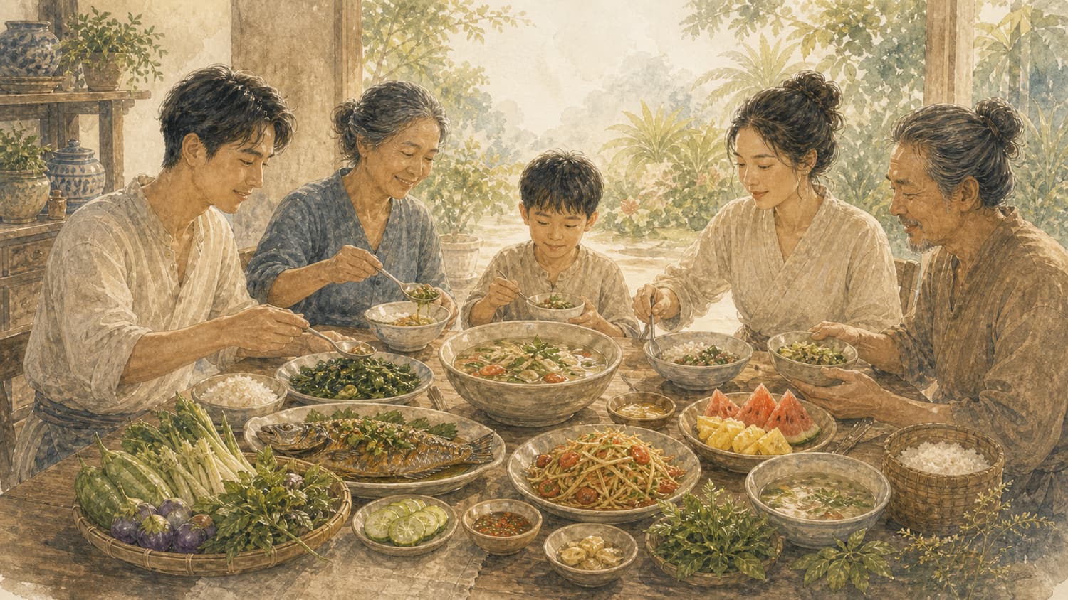 ภาพประกอบบทที่ 13 จัดมื้อในครอบครัวหลายธาตุ