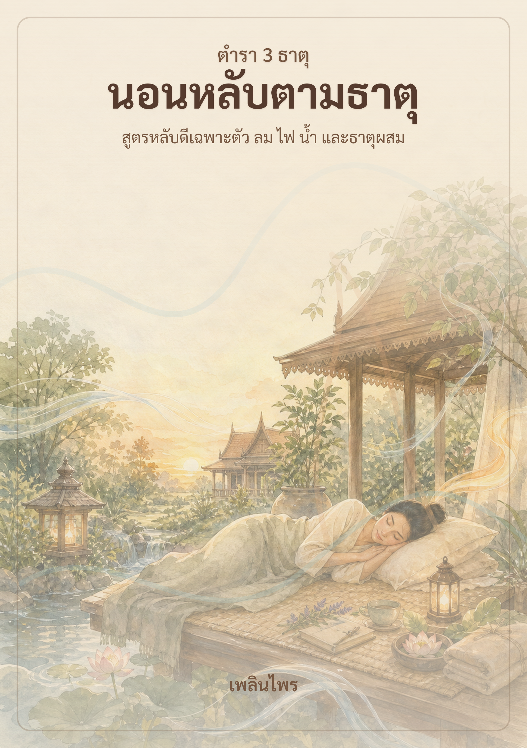 หน้าปกนอนหลับตามธาตุ โดย เพลินไพร