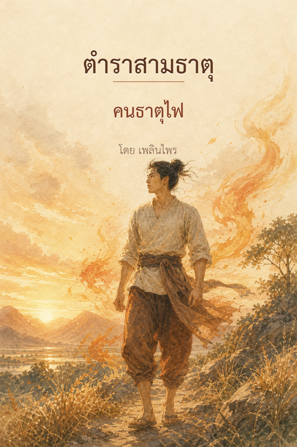 หน้าปกตำรา 3 ธาตุ เล่ม 2 คนธาตุไฟ โดย เพลินไพร