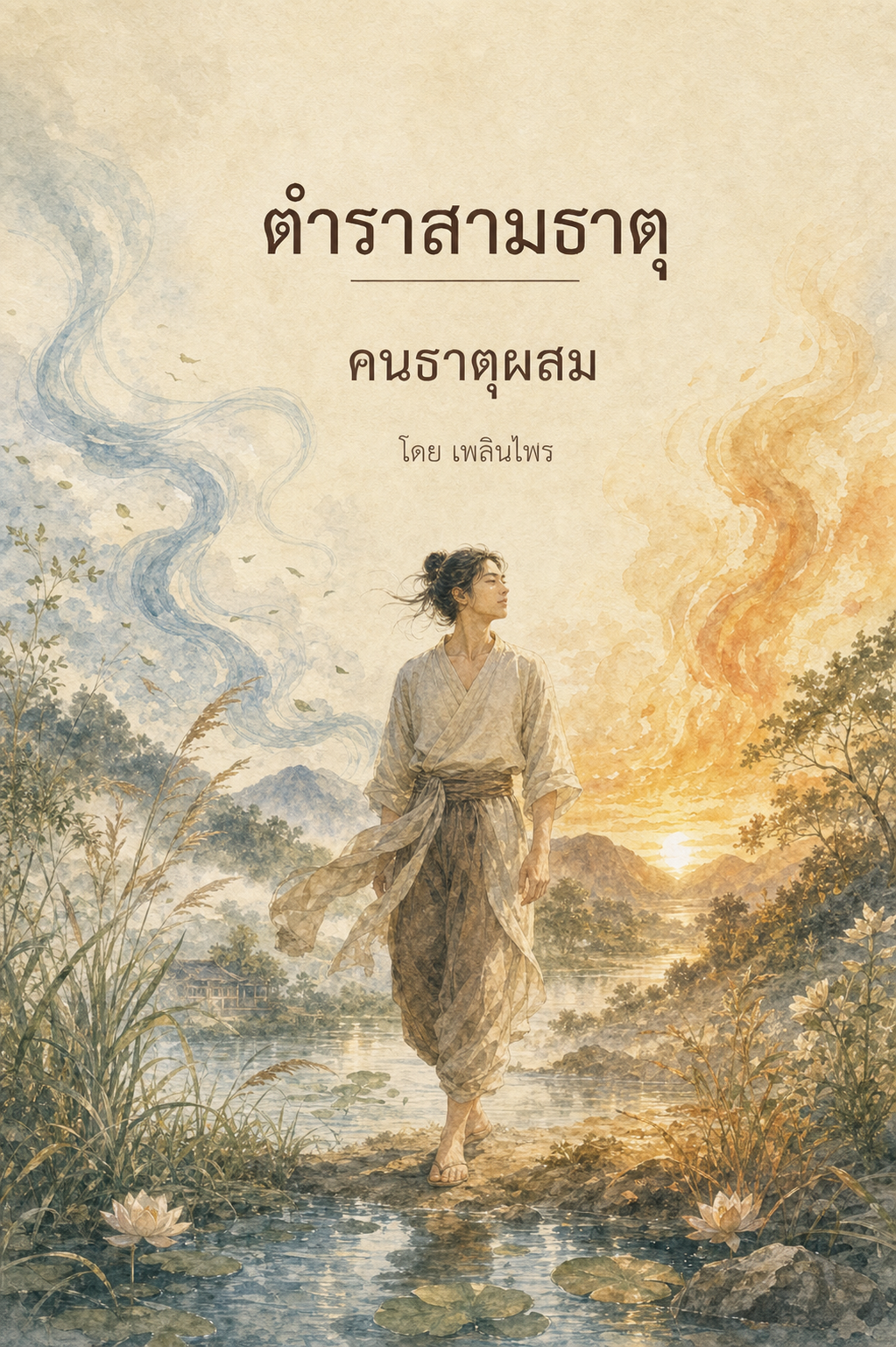 หน้าปกตำรา 3 ธาตุ เล่ม 4 คนธาตุผสม โดย เพลินไพร