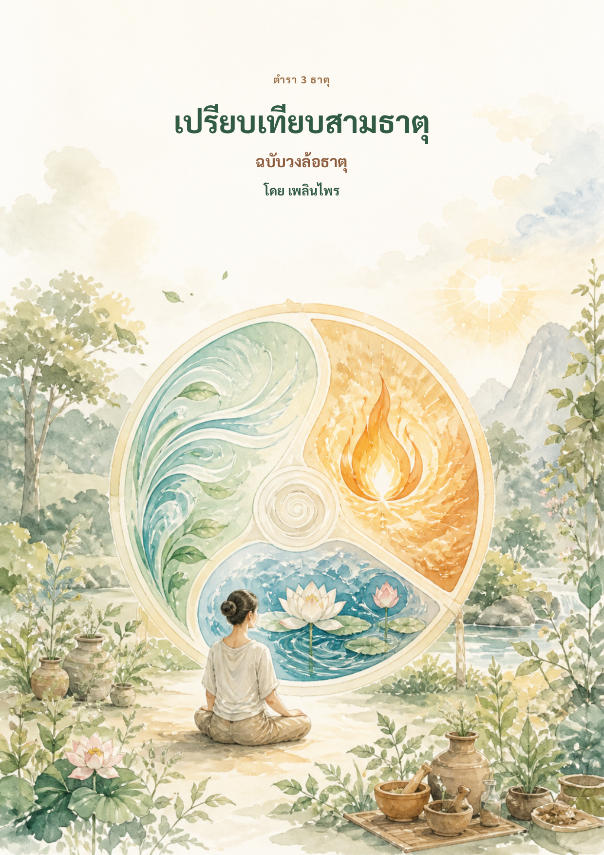หน้าปกตำรา 3 ธาตุ เปรียบเทียบสามธาตุ