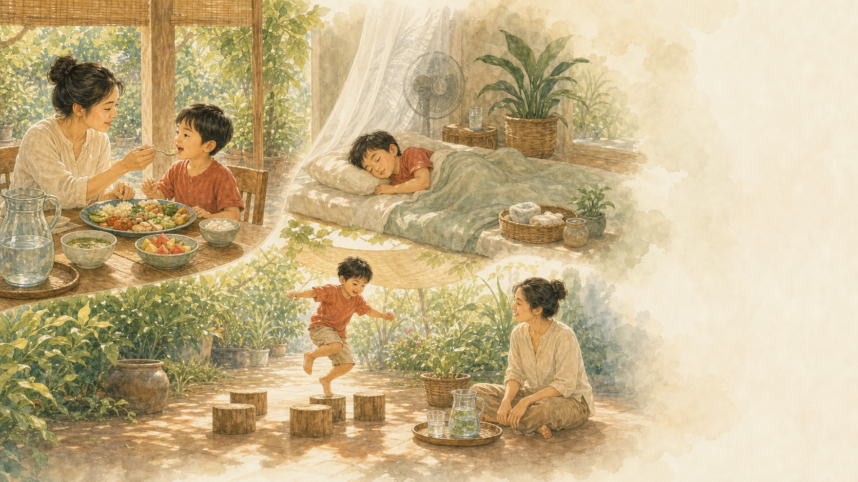 ภาพประกอบบทที่ 9 — กิน นอน เคลื่อนไหว สำหรับลูกธาตุไฟ