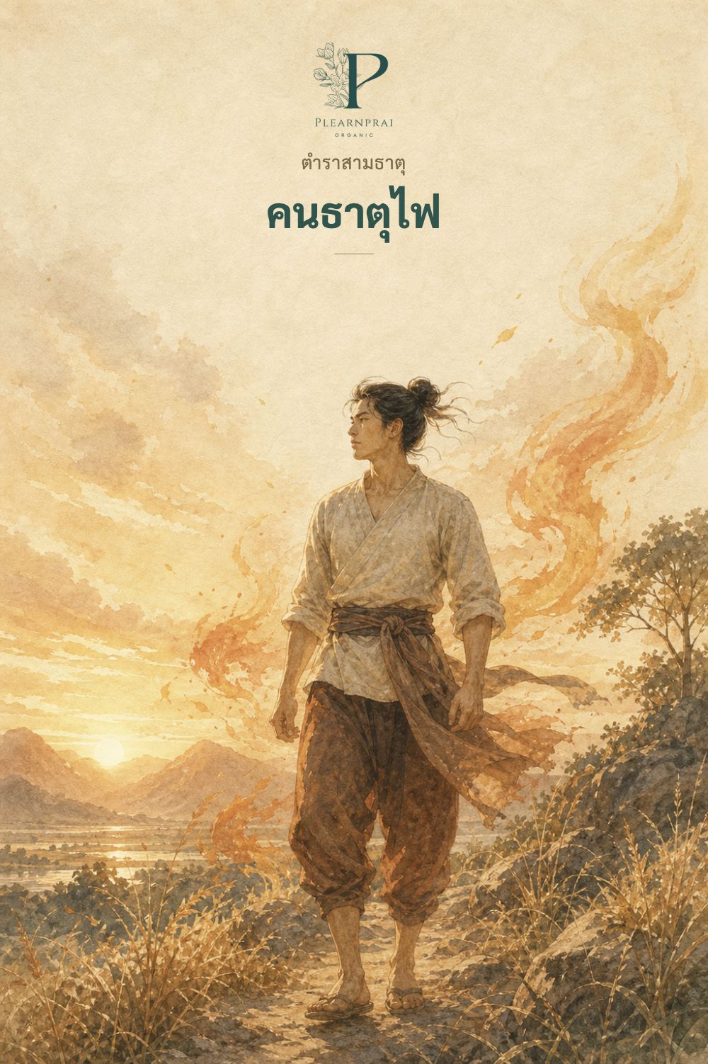 หน้าปกตำรา 3 ธาตุ เล่ม 2 คนธาตุไฟ โดย เพลินไพร