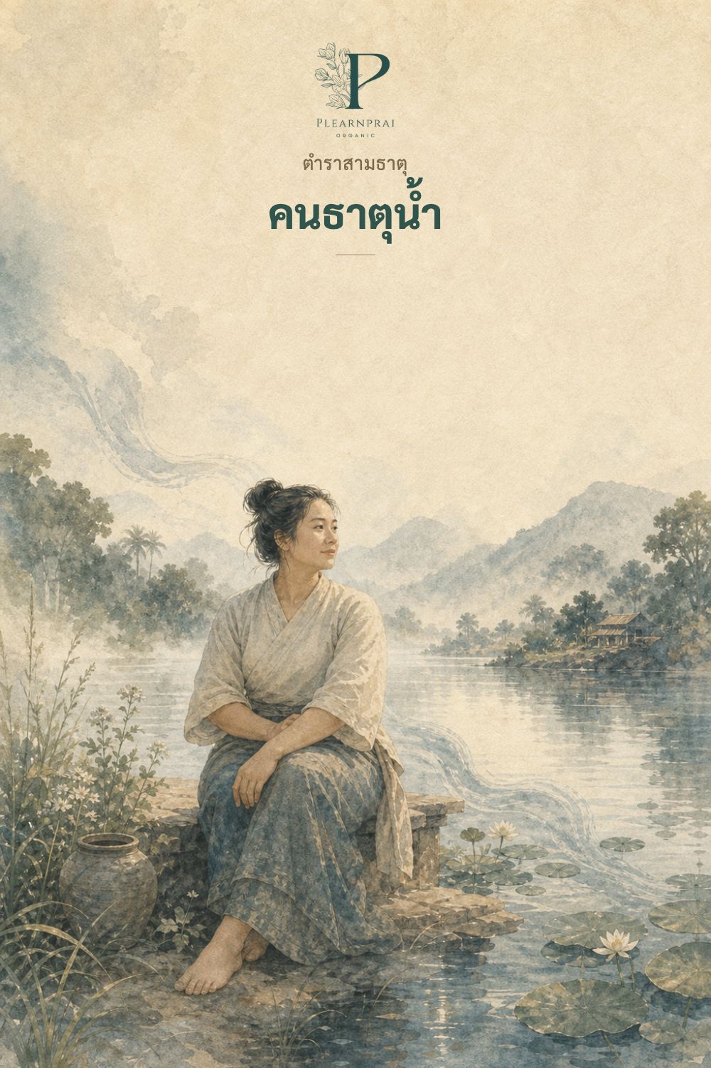 หน้าปกตำรา 3 ธาตุ เล่ม 3 คนธาตุน้ำ โดย เพลินไพร